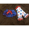 2015 new girls kids 4th of July baby bloomer and leg warmer set